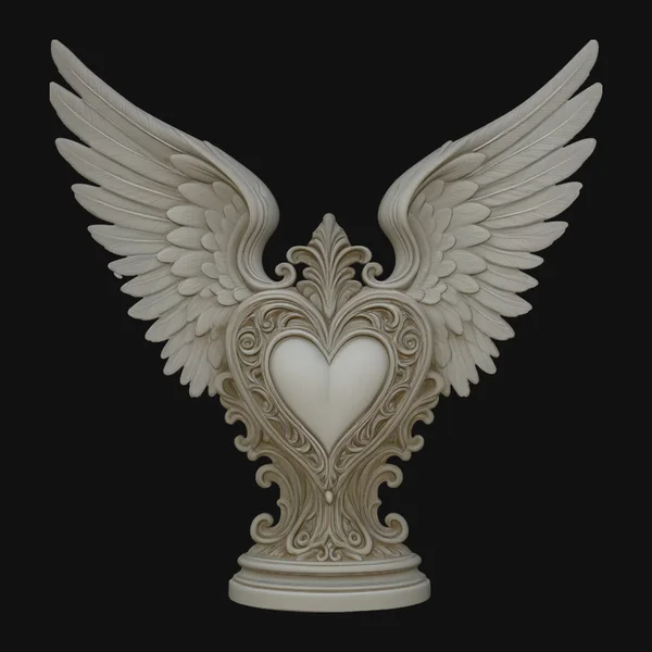 Winged Heart Pendant Design 12