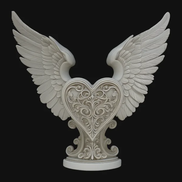 Winged Heart Pendant Design 13