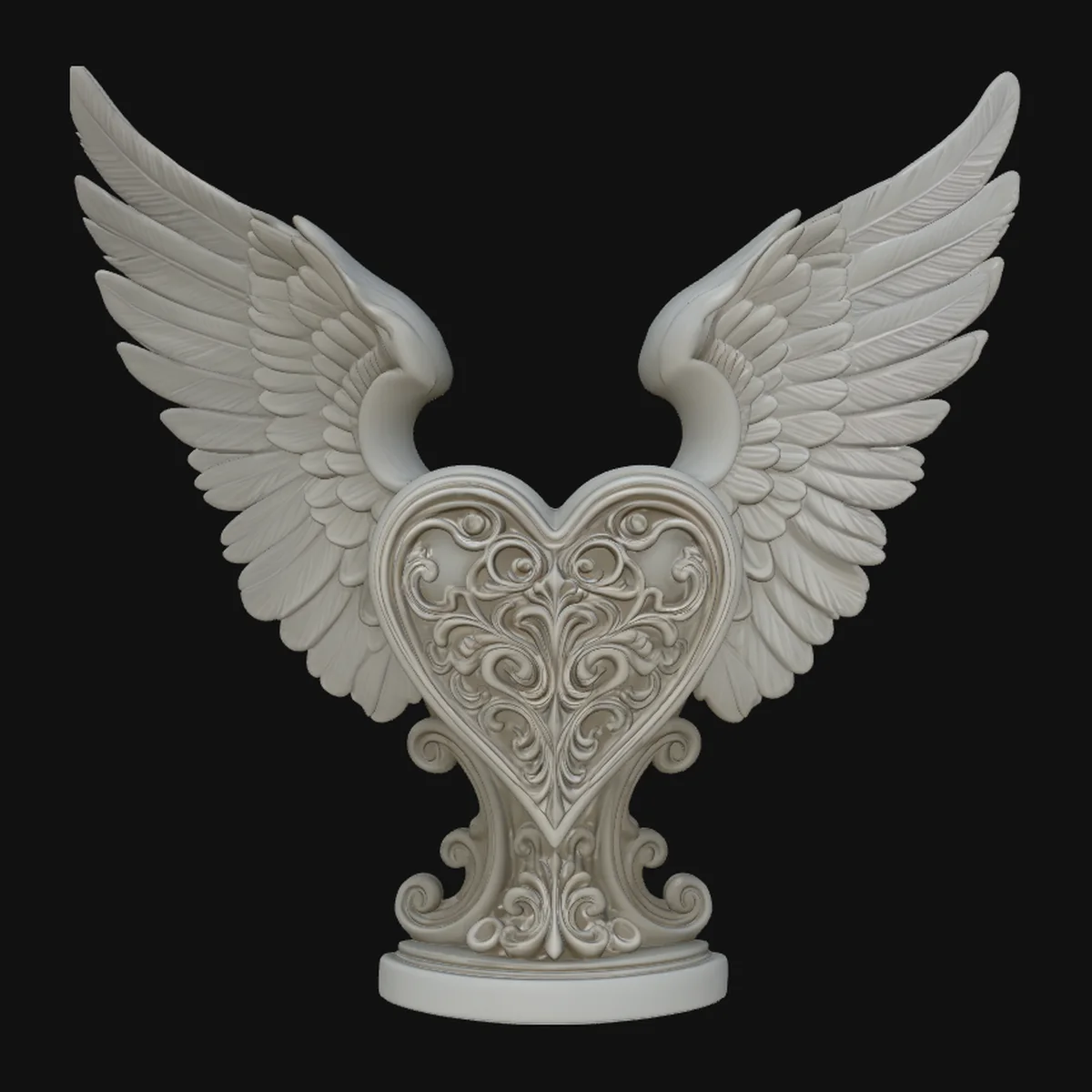 Winged Heart Pendant Design 13