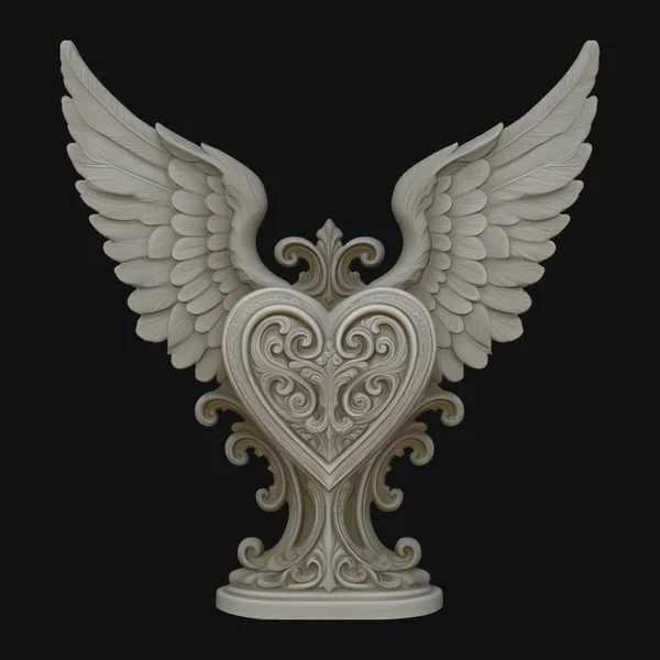 Winged Heart Pendant Design 14