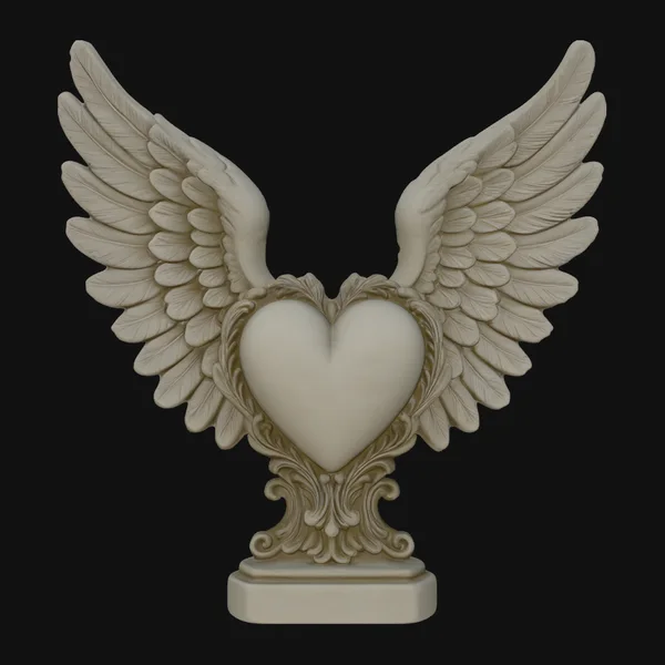 Winged Heart Pendant Design 7
