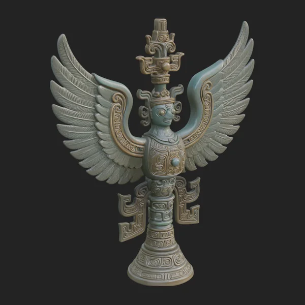 Winged Totem Ornament Design 1