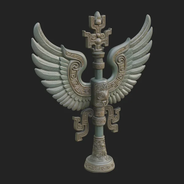 Winged Totem Ornament Design 2