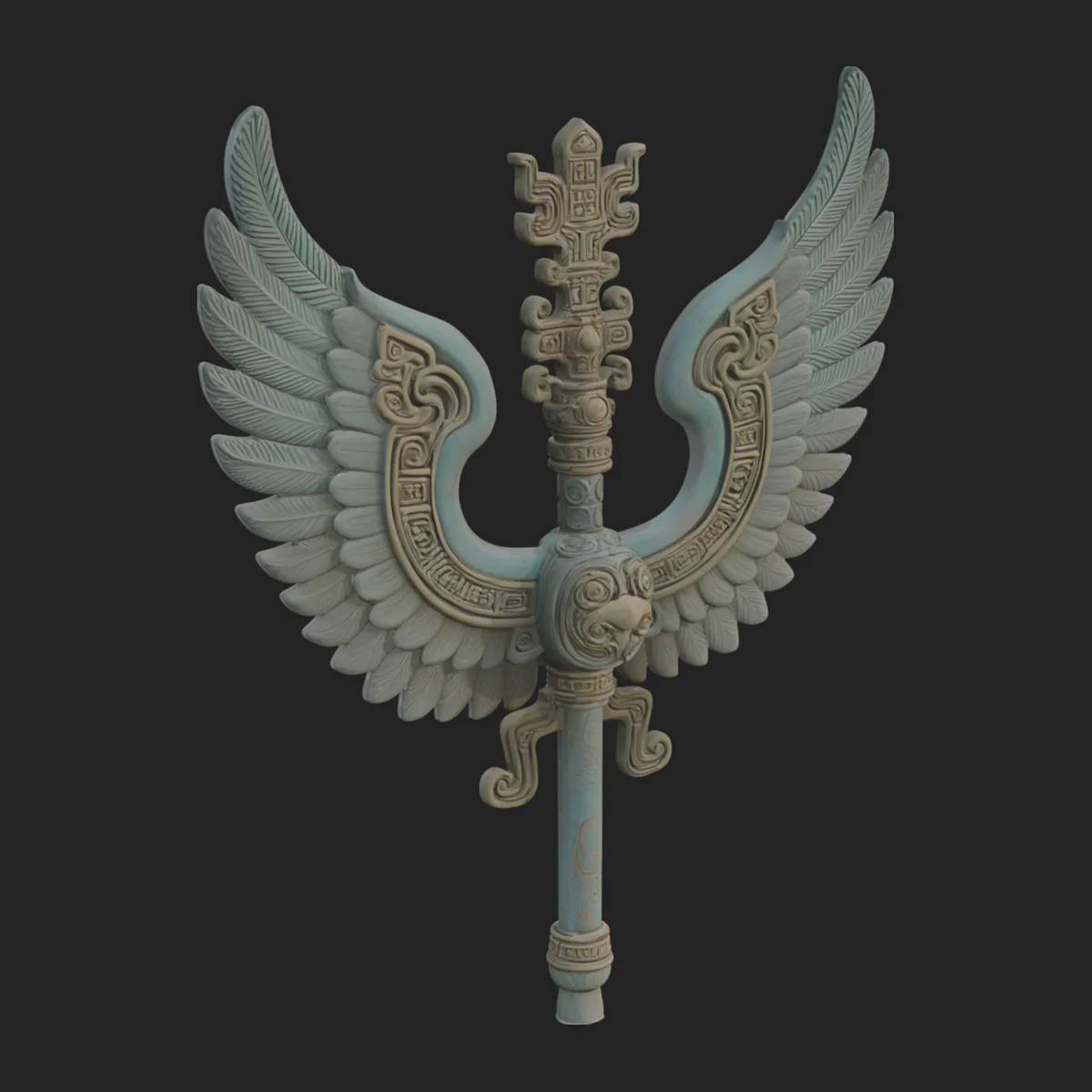 Winged Totem Ornament Design 4