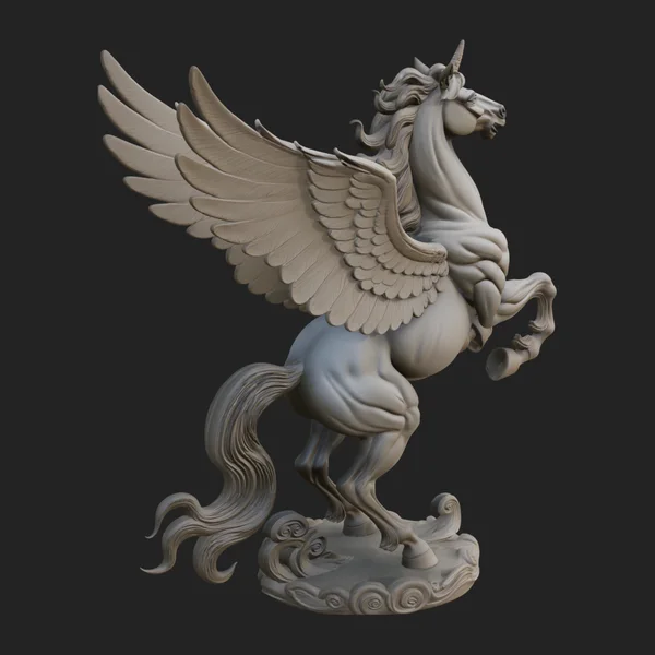 Winged Unicorn Statue Design 1