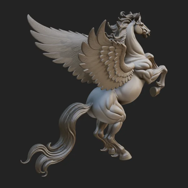 Winged Unicorn Statue Design 3