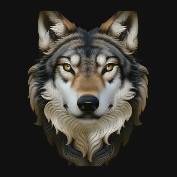 Wolf Head Wall Plaque Design 1