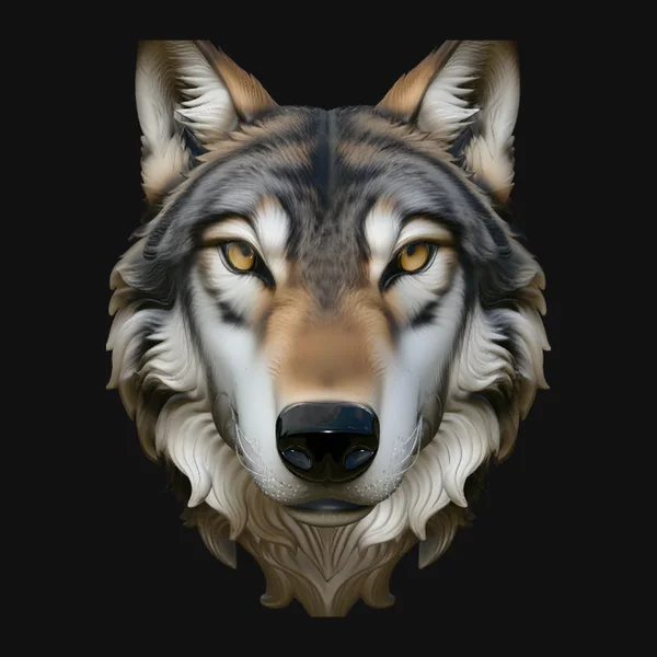 Wolf Head Wall Plaque Design 4