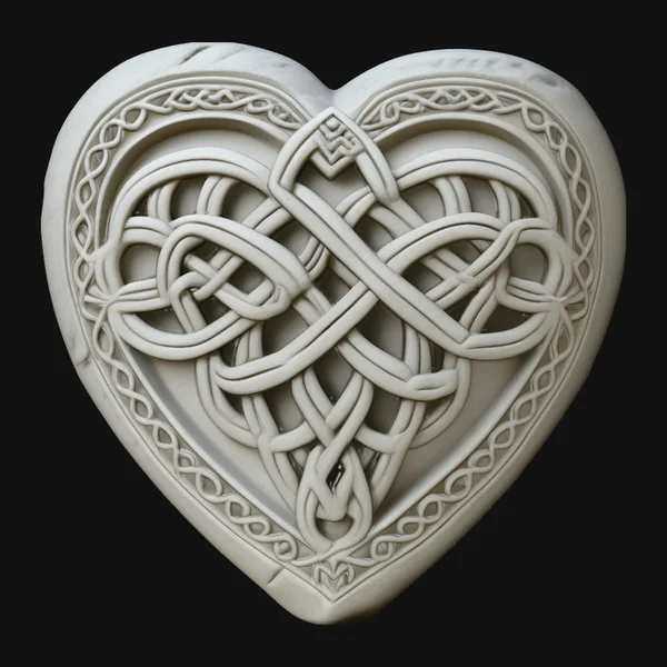 Woven Celtic Knot Heart Pendant Design 1
