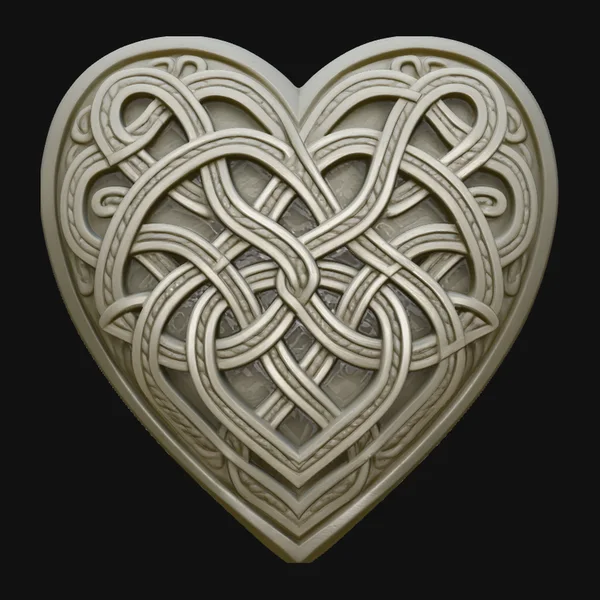 Woven Celtic Knot Heart Pendant Design 2