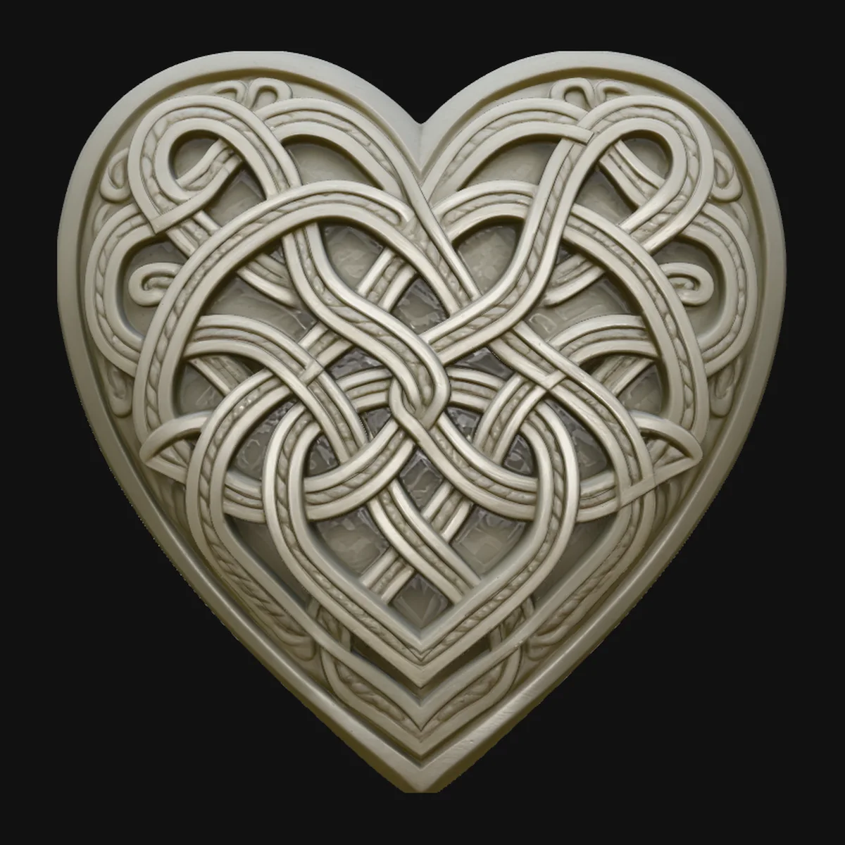 Woven Celtic Knot Heart Pendant Design 2