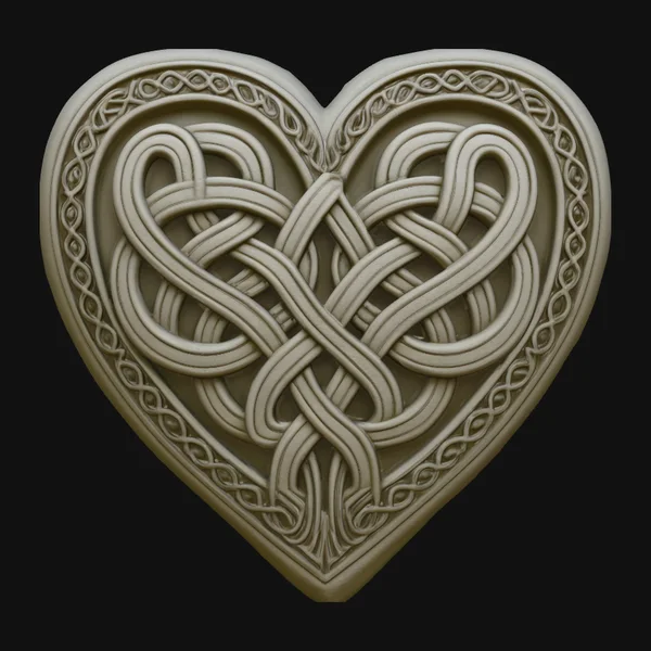 Woven Celtic Knot Heart Pendant Design 3