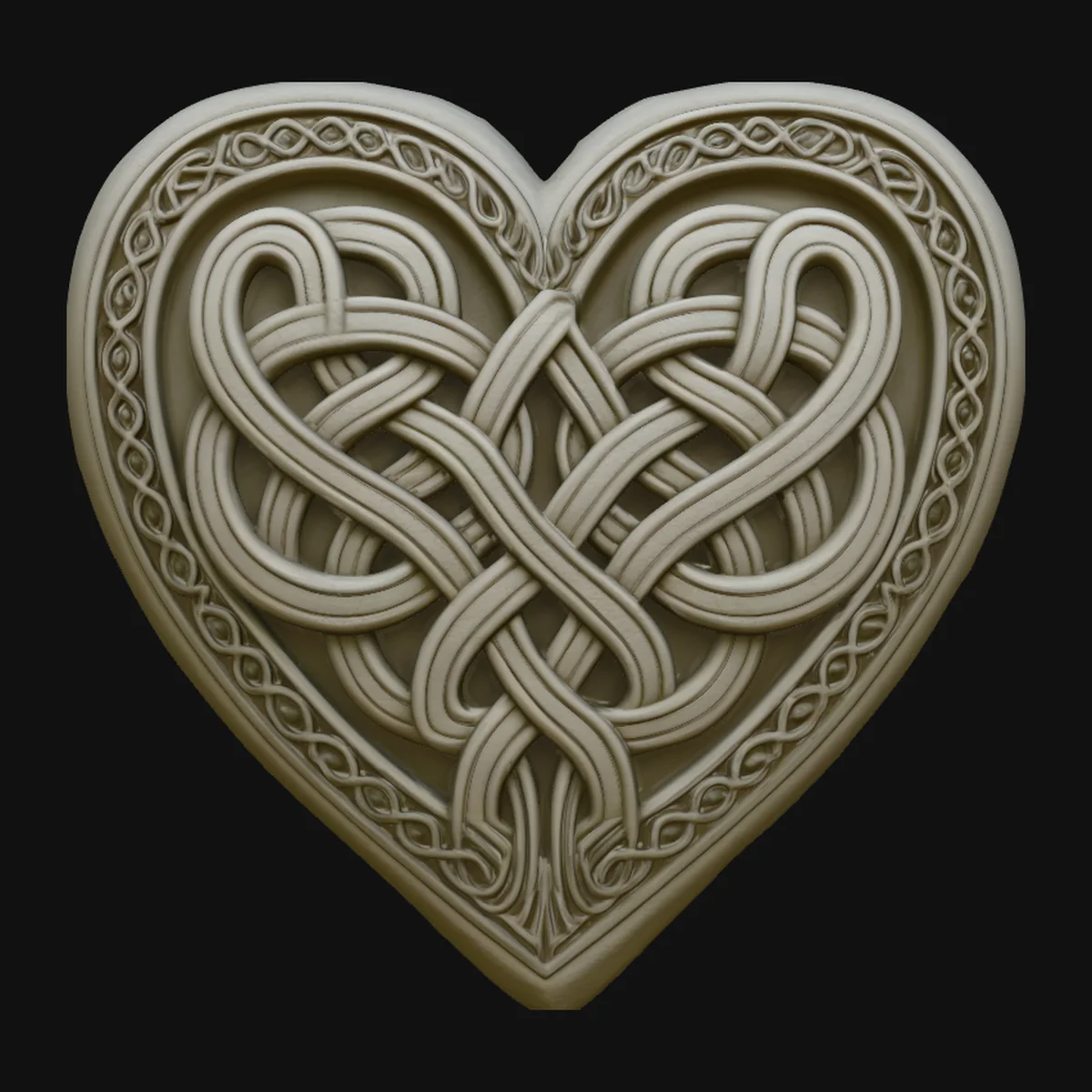 Woven Celtic Knot Heart Pendant Design 3