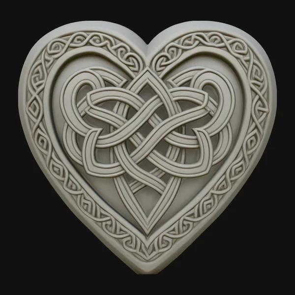 Woven Celtic Knot Heart Pendant Design 4