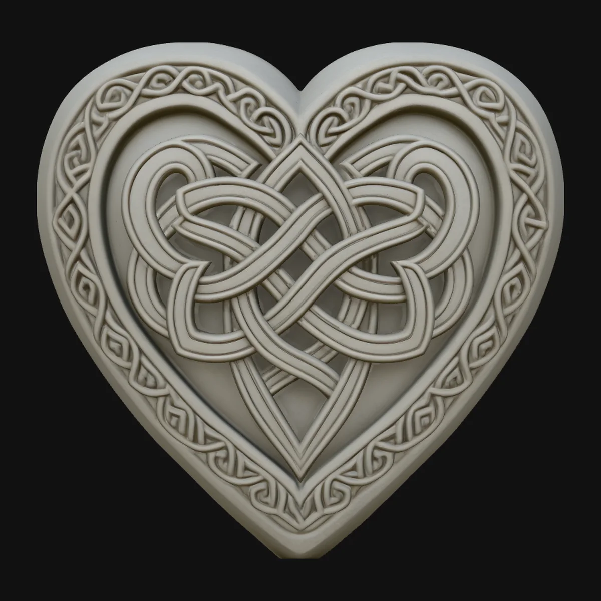 Woven Celtic Knot Heart Pendant Design 4