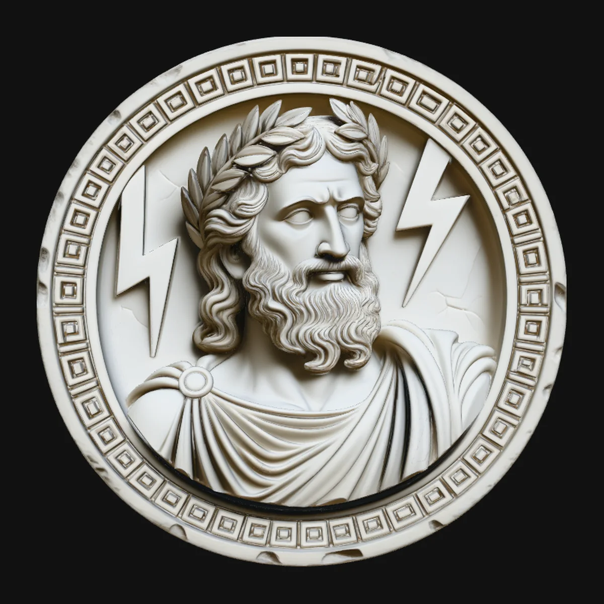 Zeus Relief Medallion Pendant Design 4
