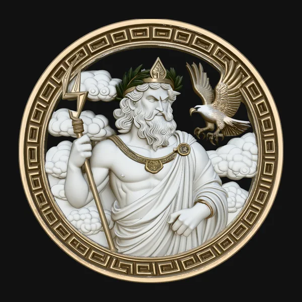 Zeus Relief Medallion Pendant Design 6