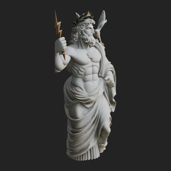 Zeus with Lightning Bolt Statue Design 14