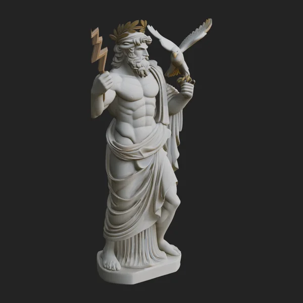 Zeus with Lightning Bolt Statue Design 18